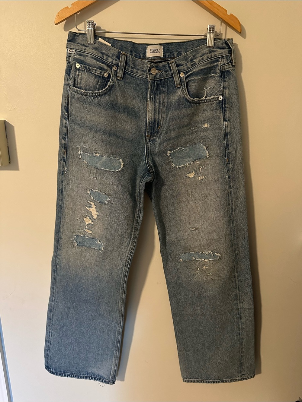 NWOT Citizens of Humanity Free People Lindz easy straight jeans Bozeman - Picture 3 of 8